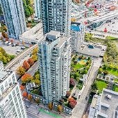 City of Coquitlam City Centre Aerial Image of high rises 
