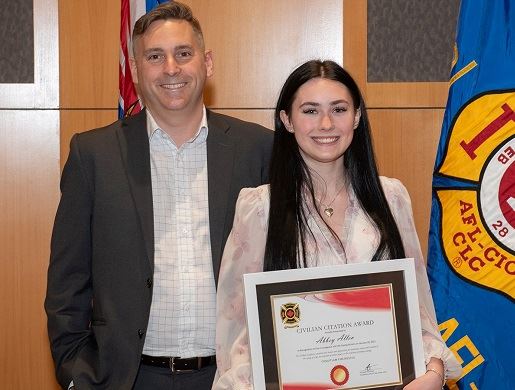 Father and daughter civilian citation award