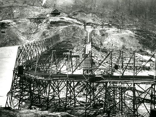 Coquitlam Dam being built