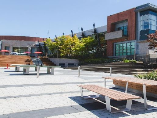 Coquitlam City Hall and outdoor square.