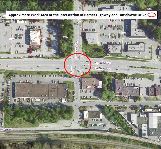 Location Map - Road Safety Improvements at Barnet Highway and Lansdowne Drive