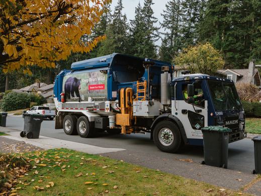 Truck decalled with "Keep Bears Wild" message.