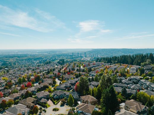 Aerial view of Coquitlam