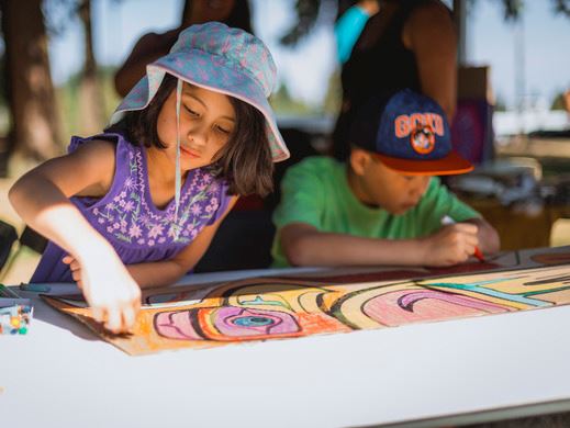 Children painting