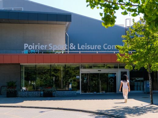 Entrance to Poirier Sport and Leisure Complex