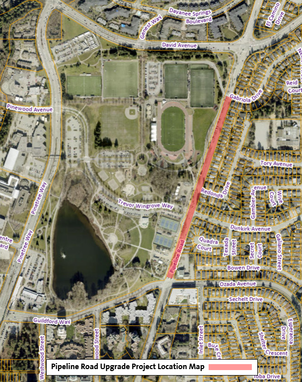 Pipeline Road Upgrade Project Location Map
