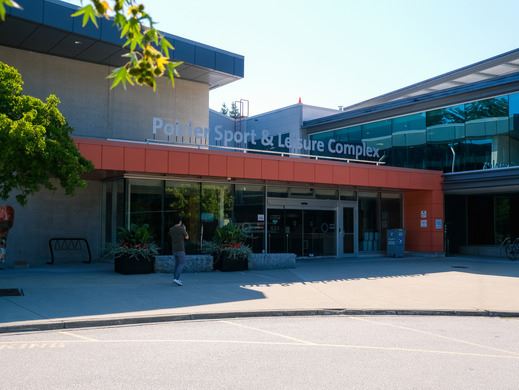 Outside of Poirier Sport and Leisure Complex
