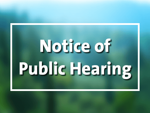 NewsFlash Notice of Public Hearing