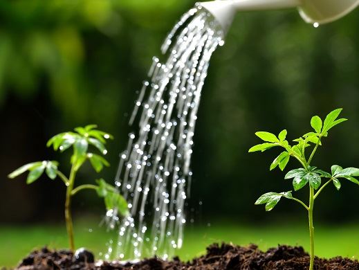 Watering Can Watering Growing Plants