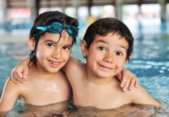 Siblings Swimming Together