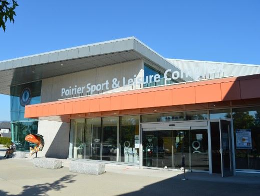 Exterior of Poirier Sport and Leisure Complex
