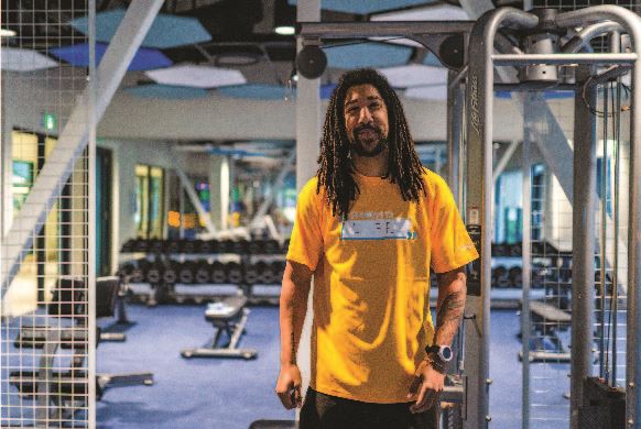 Man stands in the newly renovated City Centre Aquatic Complex fitness centre