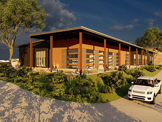 A rendering of the Austin Works Yard expansion