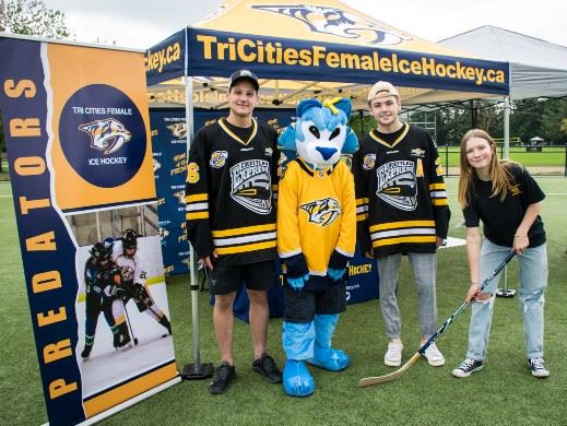 Tri-Cities Female Ice Hockey Booth