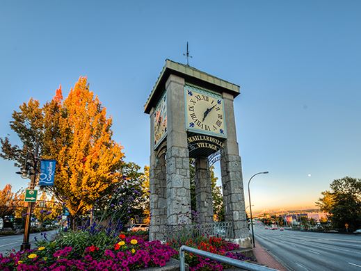 A photo of Maillardville's Clock Tower