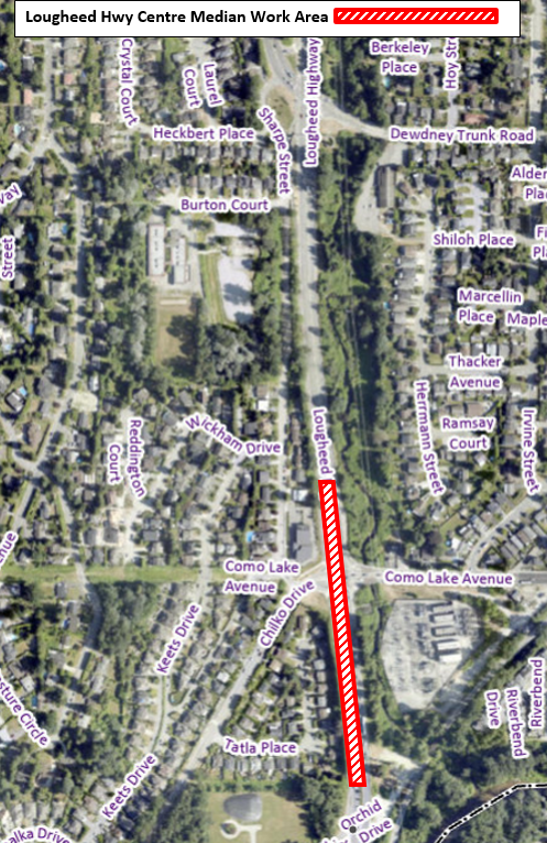 Lougheed Hwy Centre Median Work Location