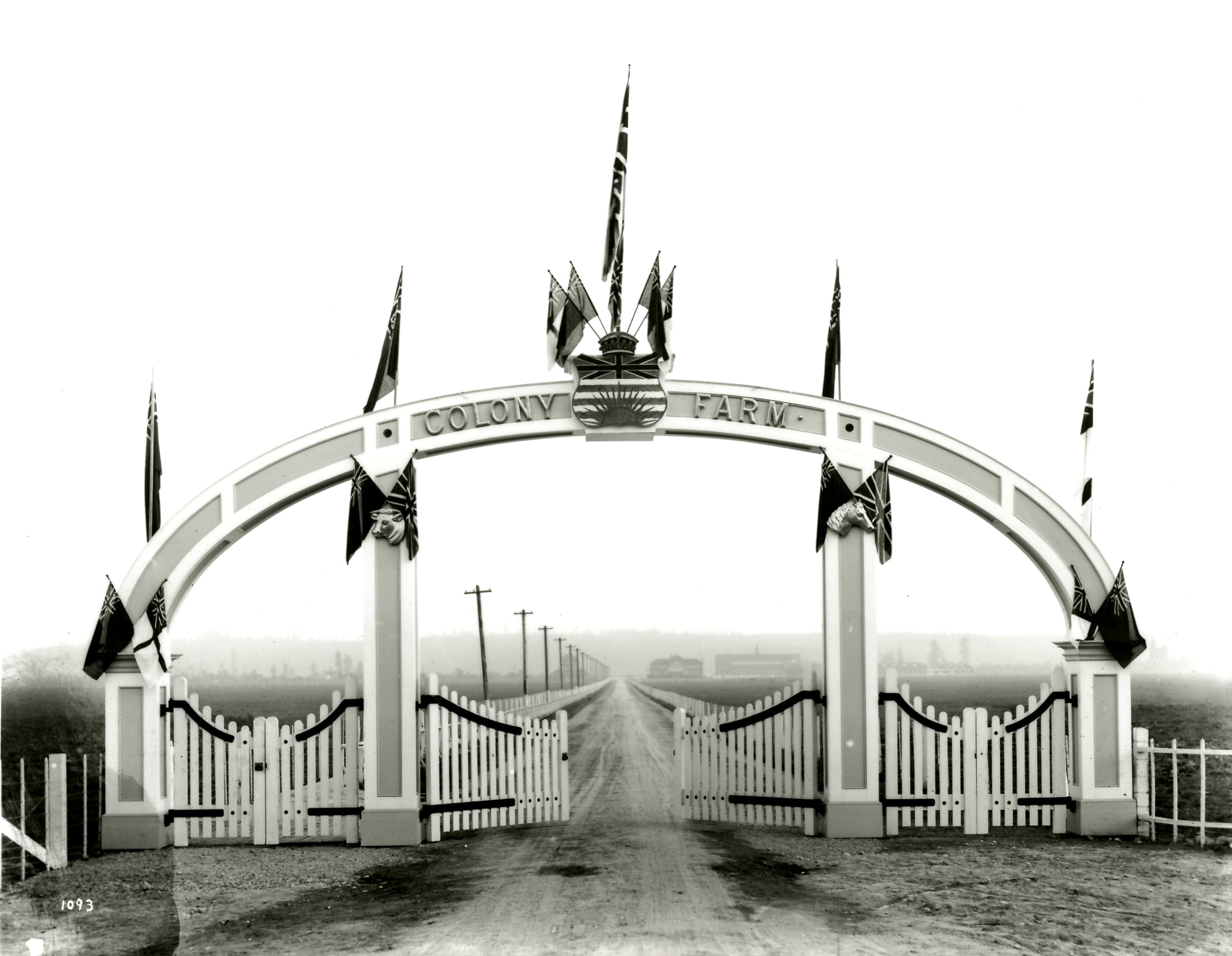 Entrance Arch of Colony Farm, Circa 1912 (JPG) Opens in new window