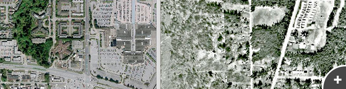 View of the Coquitlam Centre using the Slide Back in Time Map Slider