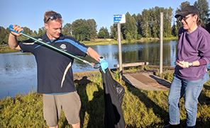 Volunteers Cleaning Up Town Centre Park