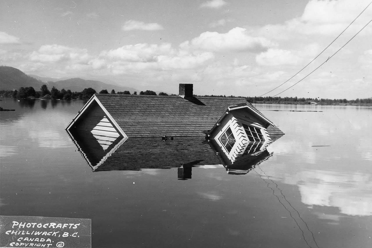 House under water (Chilliwack Museum and Archives - Photocrafts, Chilliwack BC) Opens in new window